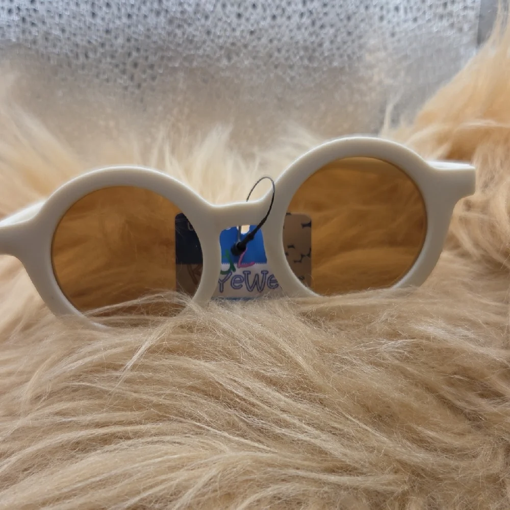Sunglasses Kids Round Cream